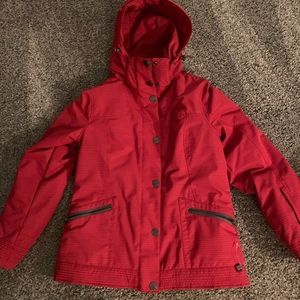 Nils women's red ski and snowboard jacket, size 10.